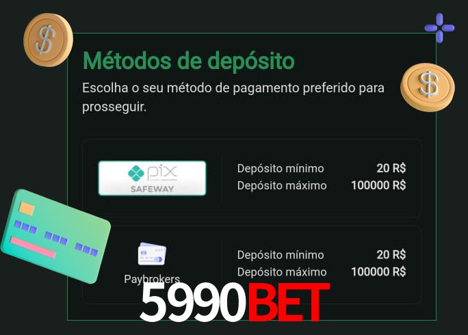 O cassino 5990bet oferece uma grande variedade de métodos de pagamento